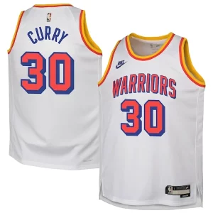 Robusto Chulo Stephen Curry Golden State Warriors Nike Youth 2024/25 Swingman Jersey White Classic Edition  para la gran final