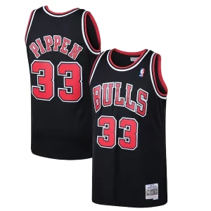 Chulo Scottie Pippen Chicago Bulls 1997/98 Hardwood Classics Swingman Jersey Black/White  para la gran final