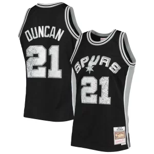 Comodo Tim Duncan San Antonio Spurs 1998/99 Hardwood Classics NBA 75th Anniversary Diamond Swingman Jersey Black  para la gran final