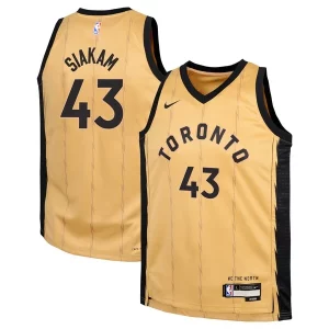 Estupendo Pascal Siakam Toronto Raptors Nike Youth Swingman Replica Jersey City Edition Gold  para la gran final