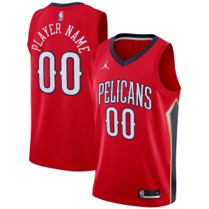 Encantador Clásico New Orleans Pelicans Jordan Brand Swingman Custom Jersey Statement Edition Red  para la gran final