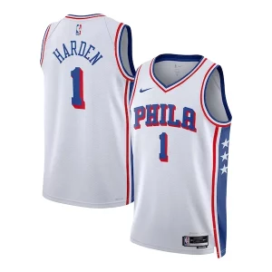 Maravilloso James Harden Philadelphia 76ers Nike Unisex Swingman Jersey Association Edition White  para la gran final