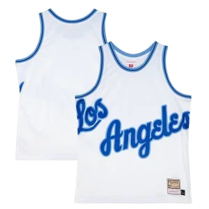 Original Único Los Angeles Lakers Hardwood Classics Blown Out Fashion Jersey White  para la gran final