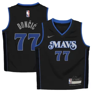 Clásico Sofisticado Luka Dončić Dallas Mavericks Nike Preschool Swingman Replica Jersey City Edition Black  para la gran final