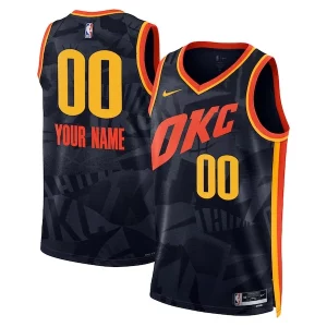 Versátil Lujoso Oklahoma City Thunder Nike Unisex 2023/24 Custom Swingman Jersey Navy City Edition  para la gran final
