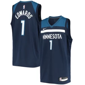 Hermoso Atractivo Anthony Edwards Minnesota Timberwolves Nike Youth 2020/21 Swingman Jersey Icon Edition Navy  para la gran final