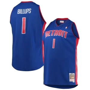 Hermoso Original Resistente Chauncey Billups Detroit Pistons 2003/04 Big & Tall Hardwood Classics Swingman Jersey Blue  para la gran final