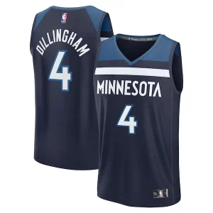 Increíble Rob Dillingham Minnesota Timberwolves Youth 2024 NBA Draft Fast Break Player Jersey Icon Edition Navy  para la gran final