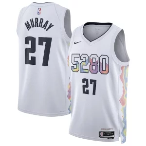 Versátil Magnífico Genial Jamal Murray Denver Nuggets Nike Unisex 2024/25 Swingman Player Jersey City Edition White  para la gran final