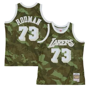 Magnífico Versátil Comodo Dennis Rodman Los Angeles Lakers Hardwood Classics 1998/99 Ghost Green Swingman Jersey Camo  para la gran final