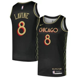 Bonito Práctico Zach LaVine Chicago Bulls Nike Swingman Player Jersey City Edition Black  para la gran final