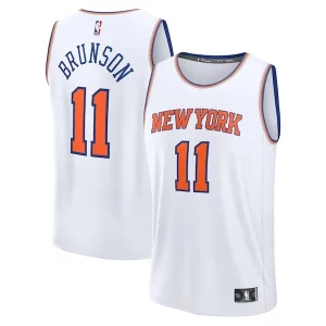 Estupendo Único Comodo Jalen Brunson New York Knicks Fast Break Replica Player Jersey Association Edition White  para la gran final