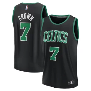 Clásico Genial Hermoso Jaylen Brown Boston Celtics Youth Fast Break Replica Player Jersey Statement Edition Black  para la gran final
