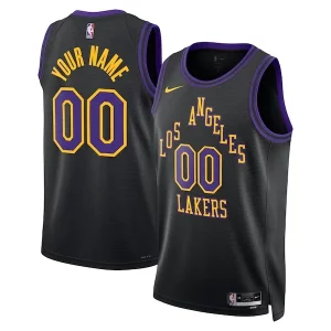 Clásico Bonito Elegante Los Angeles Lakers Nike Unisex 2023/24 Custom Swingman Jersey Black City Edition  para la gran final