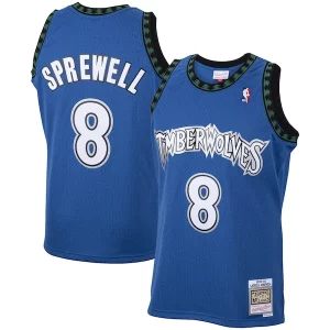 Delicioso Exquisito Latrell Sprewell Minnesota Timberwolves 2001/02 Hardwood Classics Swingman Jersey Blue  para la gran final