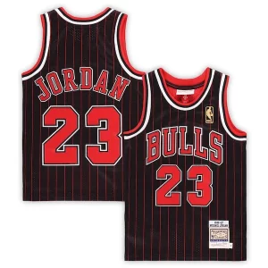 Genial Fácil de llevar Delicioso Michael Jordan Chicago Bulls Preschool 1996/97 Hardwood Classics Authentic Jersey Black/Red/White  para la gran final