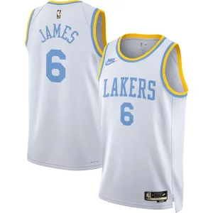 Comodo LeBron James Los Angeles Lakers Nike Swingman Jersey Classic Edition White  para la gran final