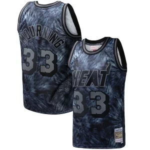 Increíble Único Alonzo Mourning Miami Heat Hardwood Classics 1996/97 Tie Dye Swingman Jersey Black  para la gran final
