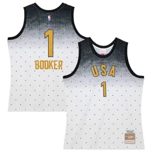 Comodo Bonito Estupendo Devin Booker Team USA 2016 Hardwood Classics Rising Stars Swingman Jersey White  para la gran final