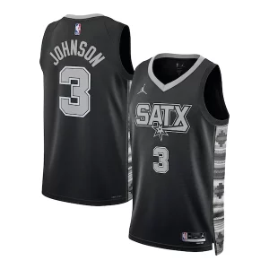 Versátil Moderno Keldon Johnson San Antonio Spurs Jordan Brand Unisex Swingman Jersey Statement Edition Black  para la gran final