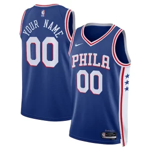 Cool Philadelphia 76ers Nike Unisex 2022/23 Swingman Custom Jersey Royal Icon Edition  para la gran final