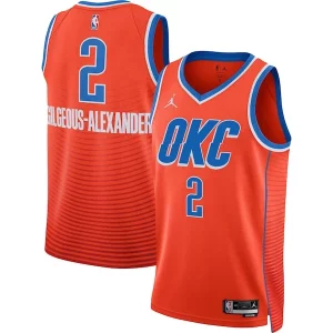 Genial Shai Gilgeous Alexander Oklahoma City Thunder Jordan Brand Unisex Swingman Jersey Statement Edition Orange  para la gran final