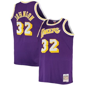 Genial Magic Johnson Los Angeles Lakers Big & Tall 1984/85 Hardwood Classics Swingman Jersey Purple  para la gran final