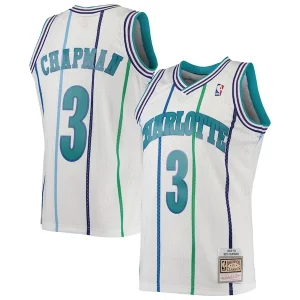 Elegante Rex Chapman Charlotte Hornets 1988/89 Hardwood Classics Swingman Jersey White  para la gran final