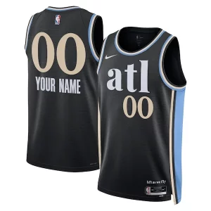 Atractivo Ideal Atlanta Hawks Nike Unisex 2023/24 Custom Swingman Jersey Black City Edition  para la gran final