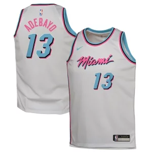 Original Único Bam Adebayo Miami Heat Nike Youth 2024/25 Swingman Player Jersey City Edition White  para la gran final