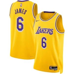 Versátil Hermoso Práctico LeBron James Los Angeles Lakers Nike Unisex Swingman Jersey Icon Edition Gold  para la gran final