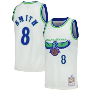 Exquisito Genial Steve Smith Atlanta Hawks Chainstitch Swingman Jersey Cream  para la gran final