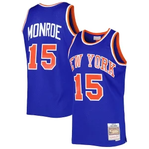 Duradero Earl Monroe New York Knicks 2001/02 Hardwood Classics Swingman Jersey Blue  para la gran final