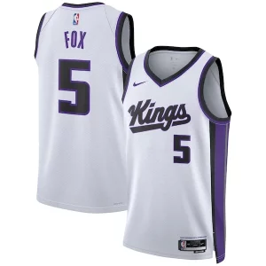 Fantástico Estupendo De'Aaron Fox Sacramento Kings Nike Unisex Swingman Jersey Association Edition White/Black  para la gran final