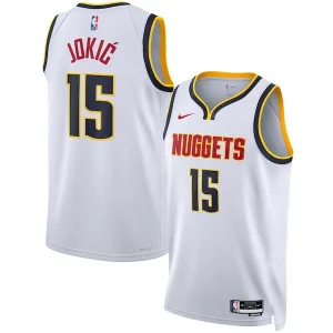 Maravilloso Original Increíble Nikola Jokic Denver Nuggets Nike Unisex Swingman Jersey Association Edition White/Navy  para la gran final