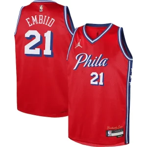 Duradero Estupendo Joel Embiid Philadelphia 76ers Jordan Brand Youth Swingman Jersey Statement Edition Red  para la gran final