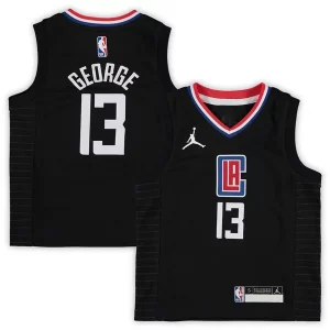 Encantador Paul George LA Clippers Jordan Brand Preschool 2020/21 Fast Break Replica Jersey Statement Edition Black  para la gran final