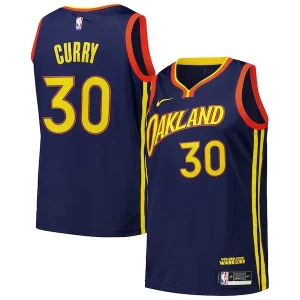 Lujoso Robusto Stephen Curry Golden State Warriors Nike Swingman Player Jersey City Edition Royal  para la gran final